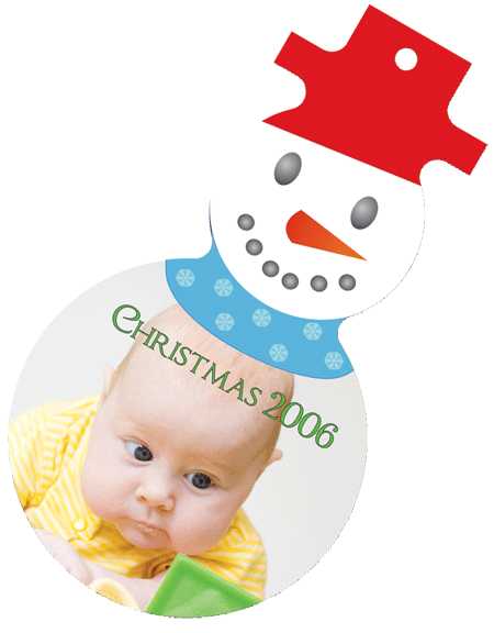 Snowman Ornaments with Baby