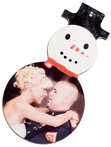 Snowman Ornament with Couple