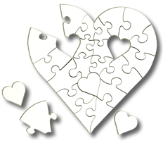 Blank Heart Shaped Puzzle